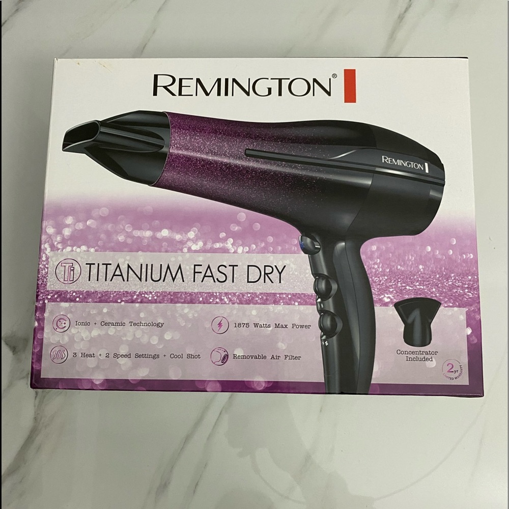 Remington hair dryer titanium